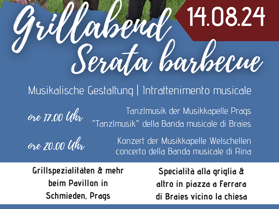 Barbecue with concert of the band from Braies Prags/Braies 2 suedtirol.info