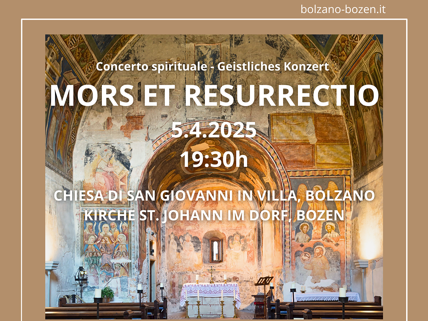 Concerto spirituale “MORS ET RESURRECTIO” Bolzano 1 suedtirol.info