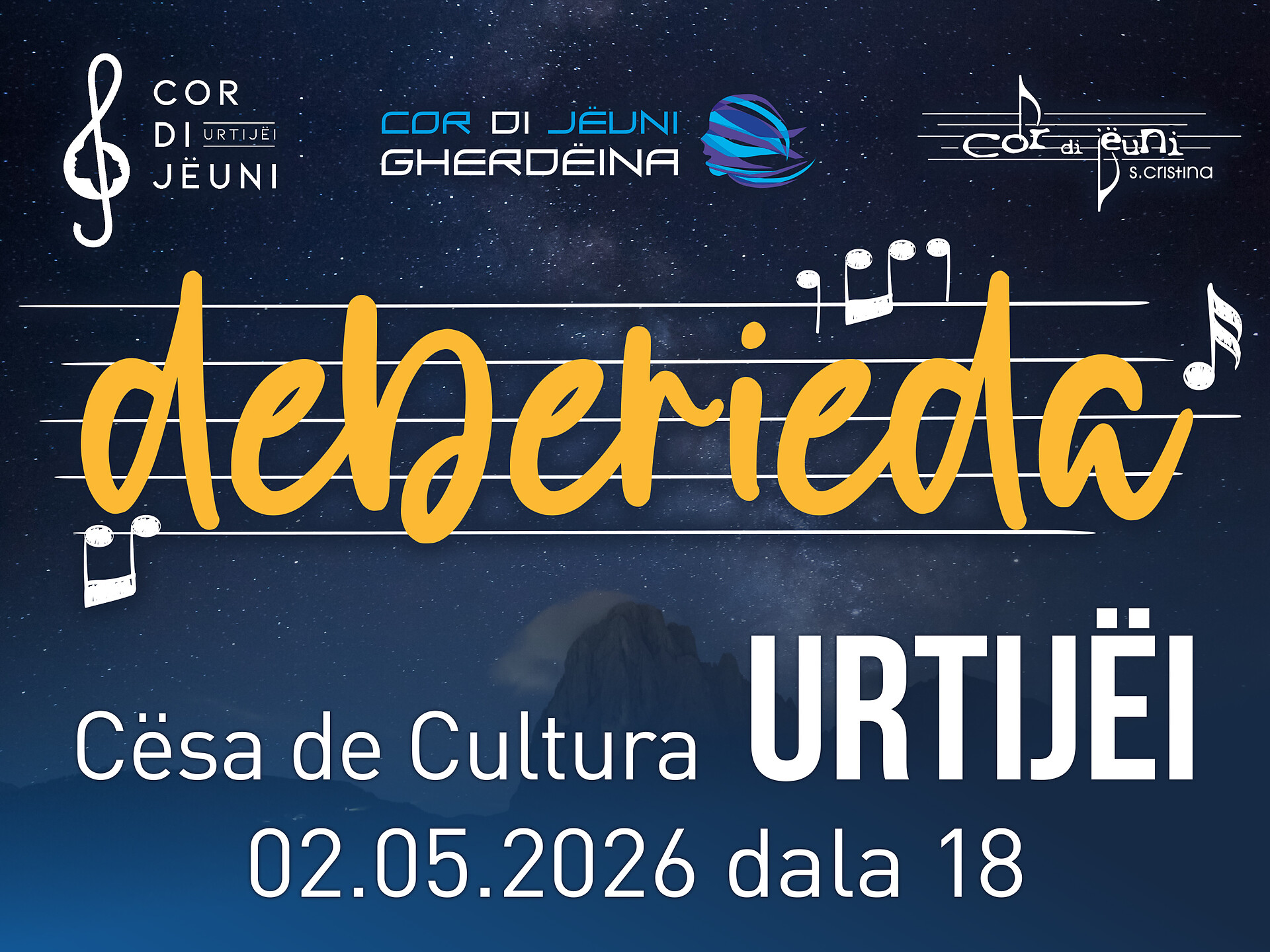 Concert “Deberieda” by the Three Youth Choirs of Val Gardena - Dolomites Region Val Gardena - #1 - suedtirol.info