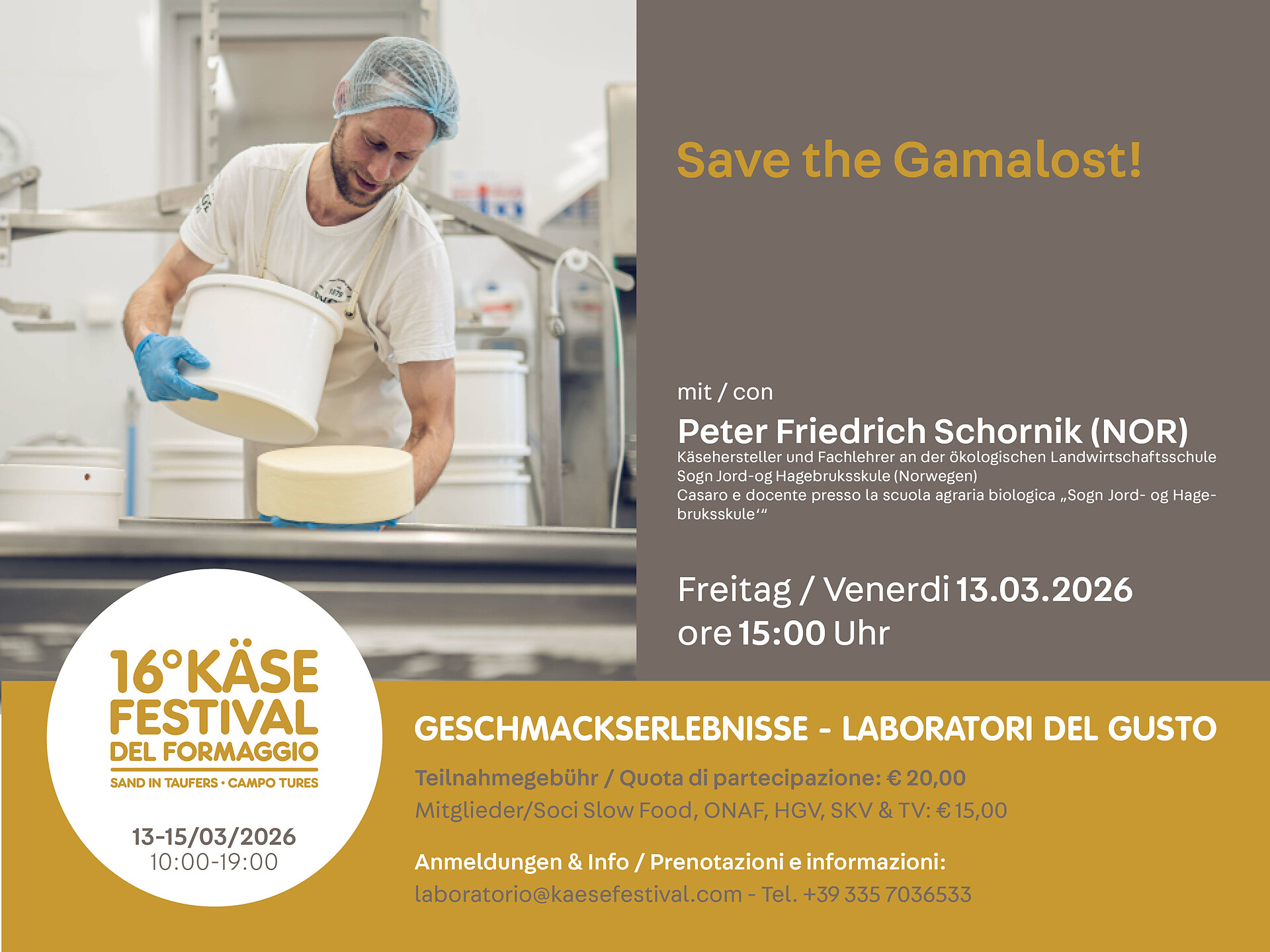 KÄSEFESTIVAL | Geschmacks-Erlebnis: Save the Gamalost! - Ahrntal - #1 - suedtirol.info