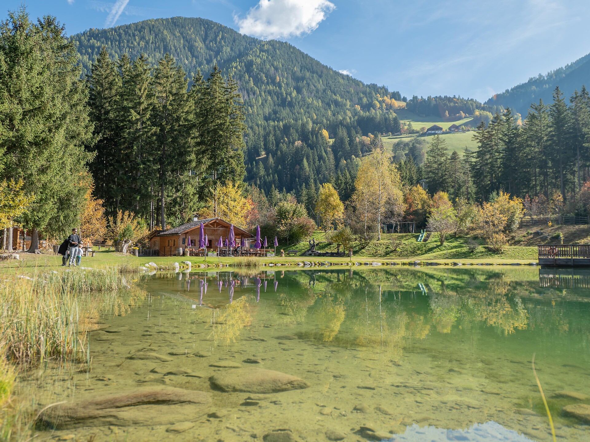 Concert of the Josef Leitgeb music band at the fish pond - Dolomites Region Kronplatz/Plan de Corones - #1 - suedtirol.info