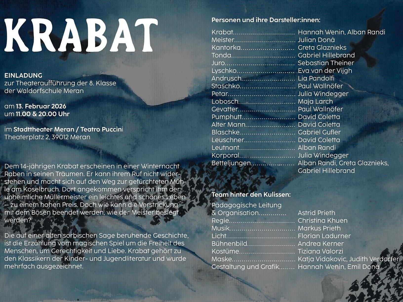 Klassenspiel 8. Klasse Waldorfschule "Krabat" - Meran und Umgebung - #1 - suedtirol.info