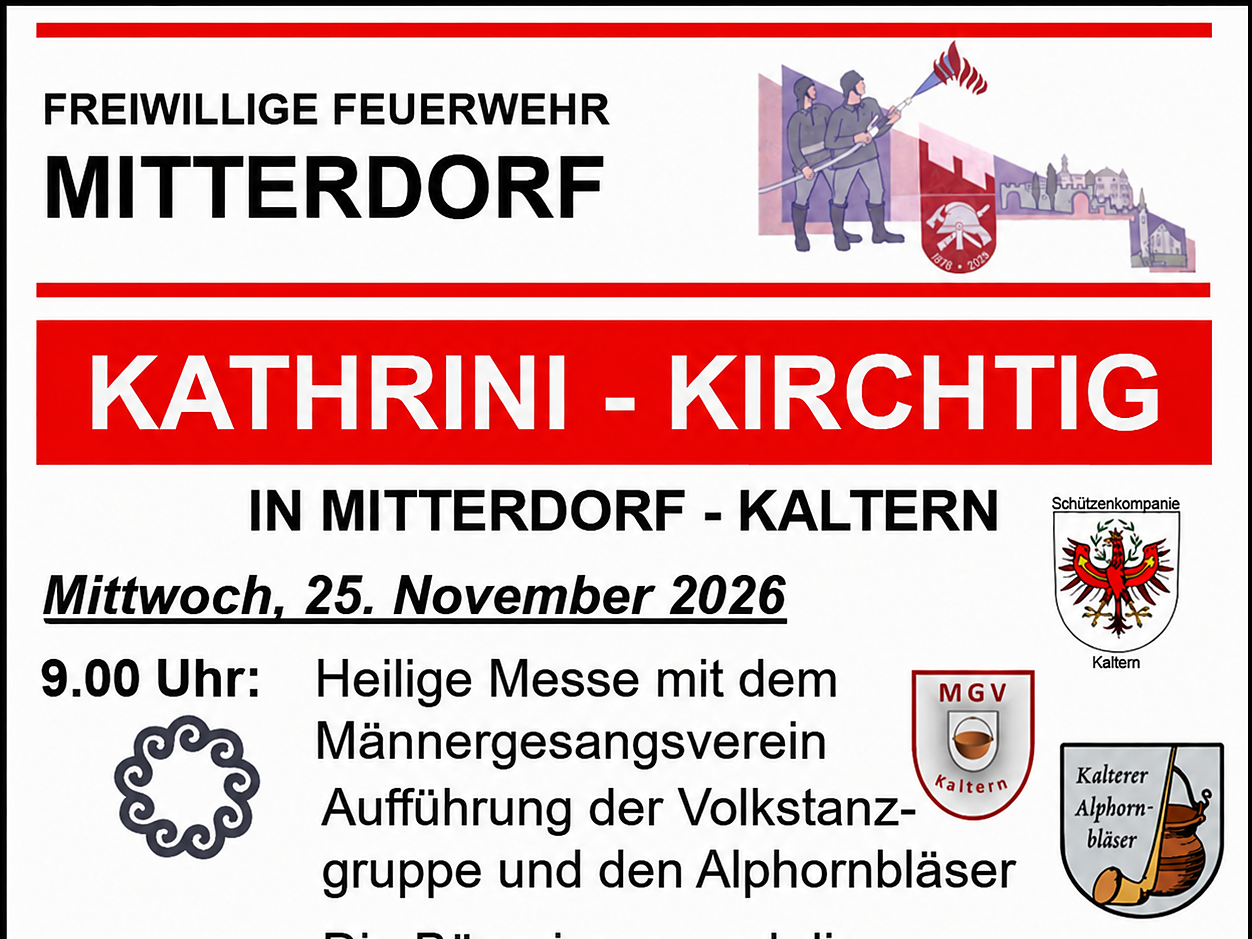 "Kathrini Kirchtig" dei Vigili del Fuoco di Mitterdorf - Strada del Vino - #1 - suedtirol.info