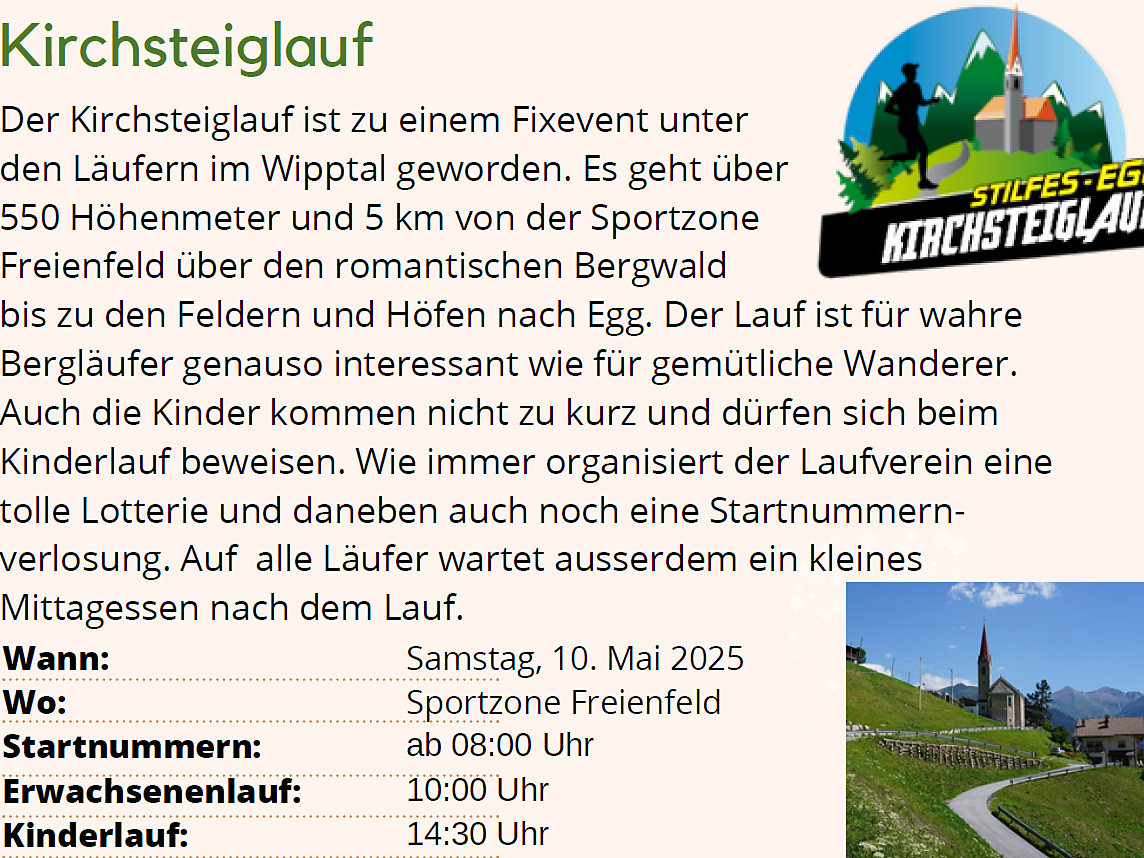Kribiskrabis - Kirchsteiglauf Campo di Trens 2 suedtirol.info