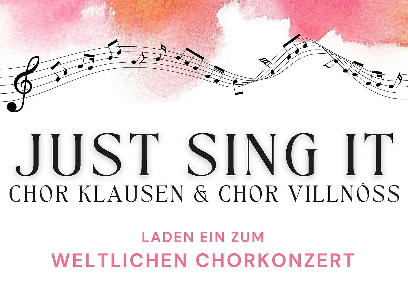 Concert "Just sing it" Klausen/Chiusa 1 suedtirol.info