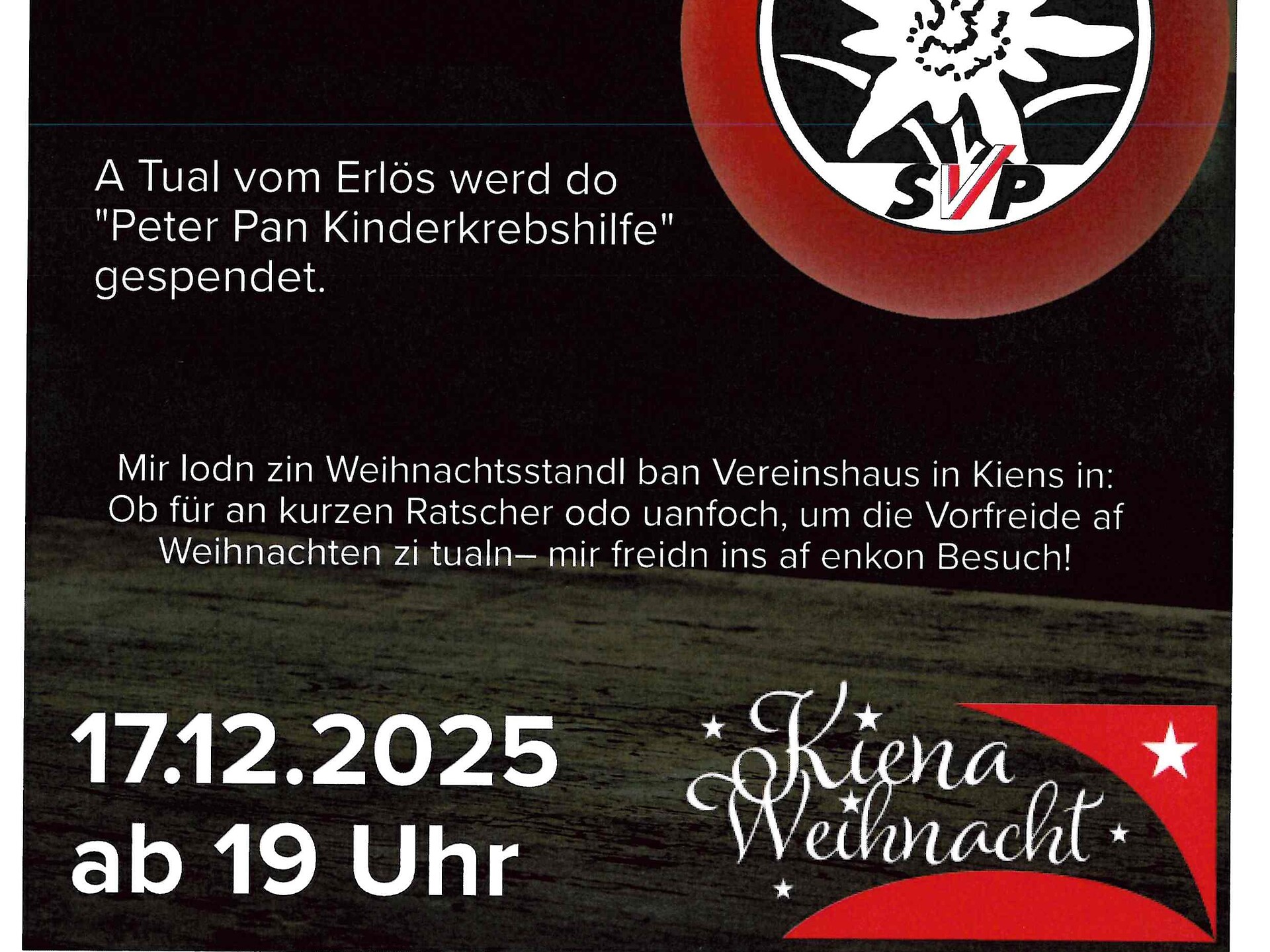 Mercatino di Natale SVP - Gruppo locale di Chienes - Regione dolomitica Plan de Corones - #2 - suedtirol.info