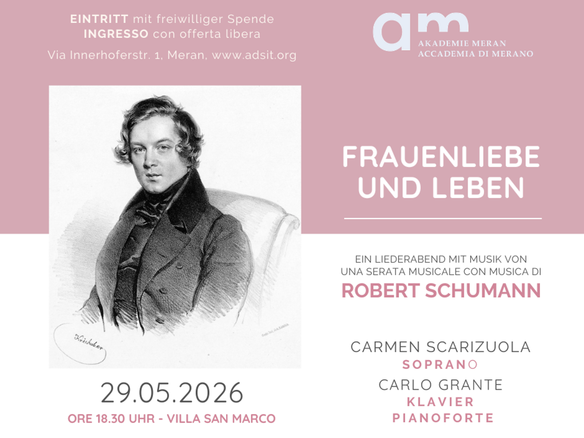 Recital: Women’s Love and Life - Meran/Merano and environs - #1 - suedtirol.info