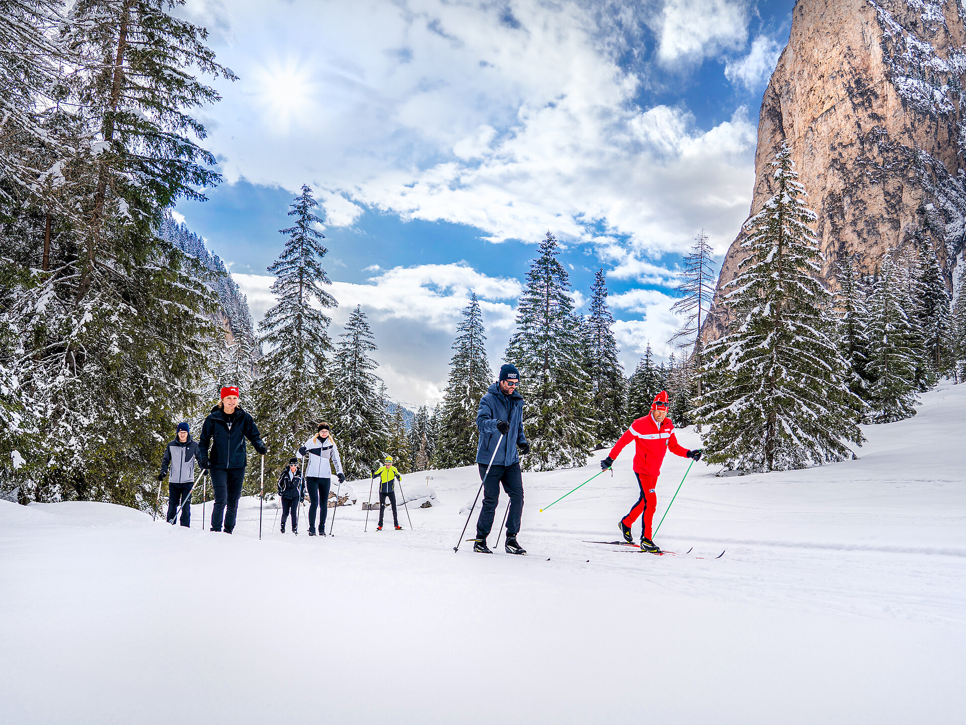 Cross Country Skiing for Beginners in Vallunga in the Puez-Odle Nature Park - Dolomites Region Val Gardena - #1 - suedtirol.info