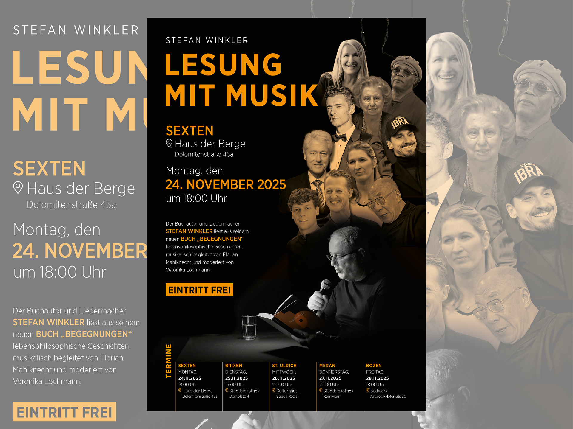 Lesung mit Musik - Stefan Winkler - Regione dolomitica 3 Cime - #1 - suedtirol.info