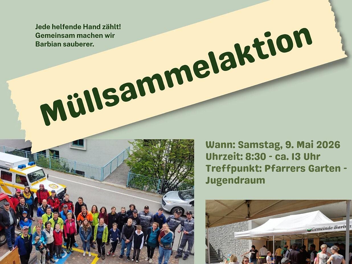 Müllsammelaktion 2026 - Brixen und Umgebung - #1 - suedtirol.info