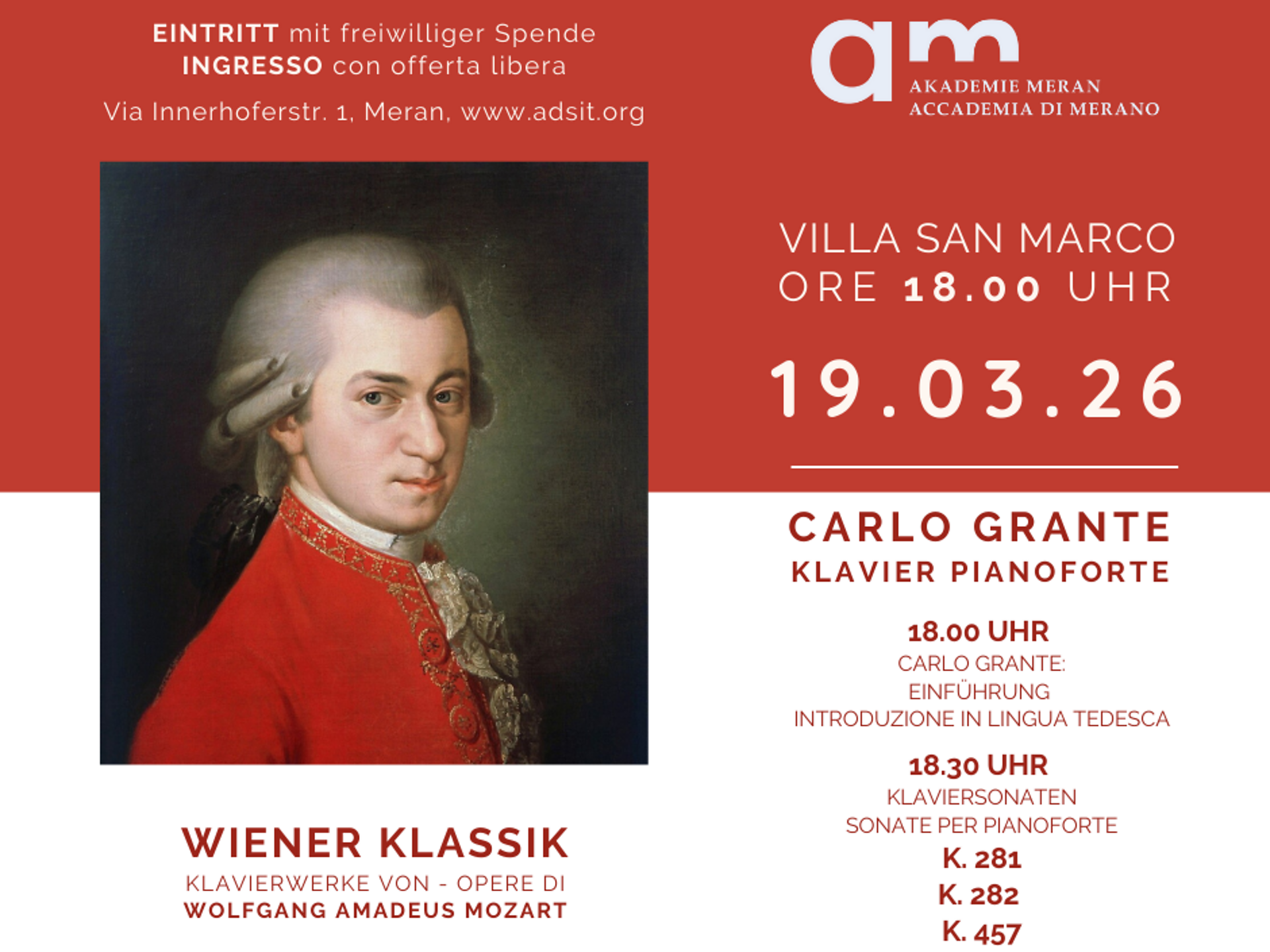 Musical evening Viennese Classical - Meran/Merano and environs - #1 - suedtirol.info