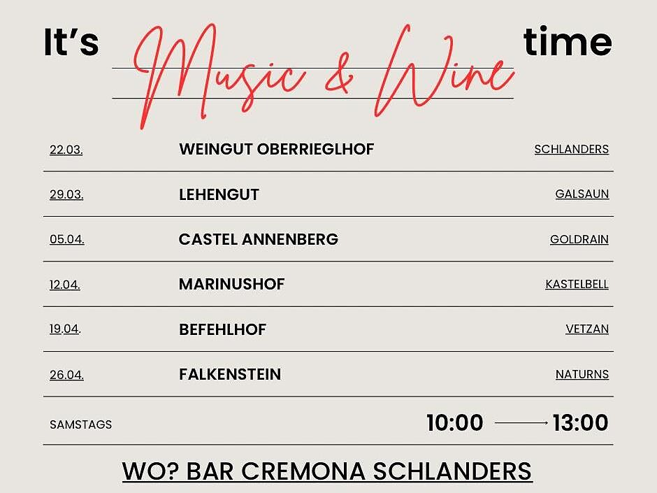 Music & Wine Schlanders 1 suedtirol.info