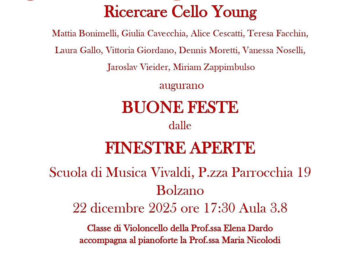 Music programm Christmas Market 2025/26 - Vivaldi Music School - Bolzano/Bozen and environs - #2 - suedtirol.info