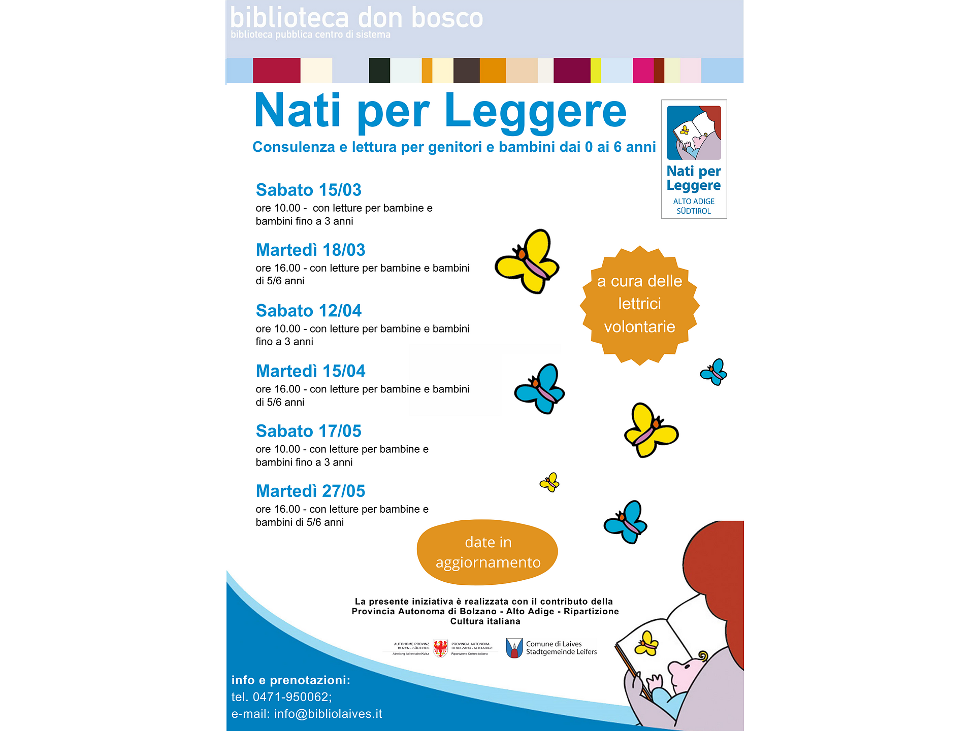 Nati per leggere: Consulenza e lettura per genitori e bambini dai 0 ai 6 anni Laives 1 suedtirol.info