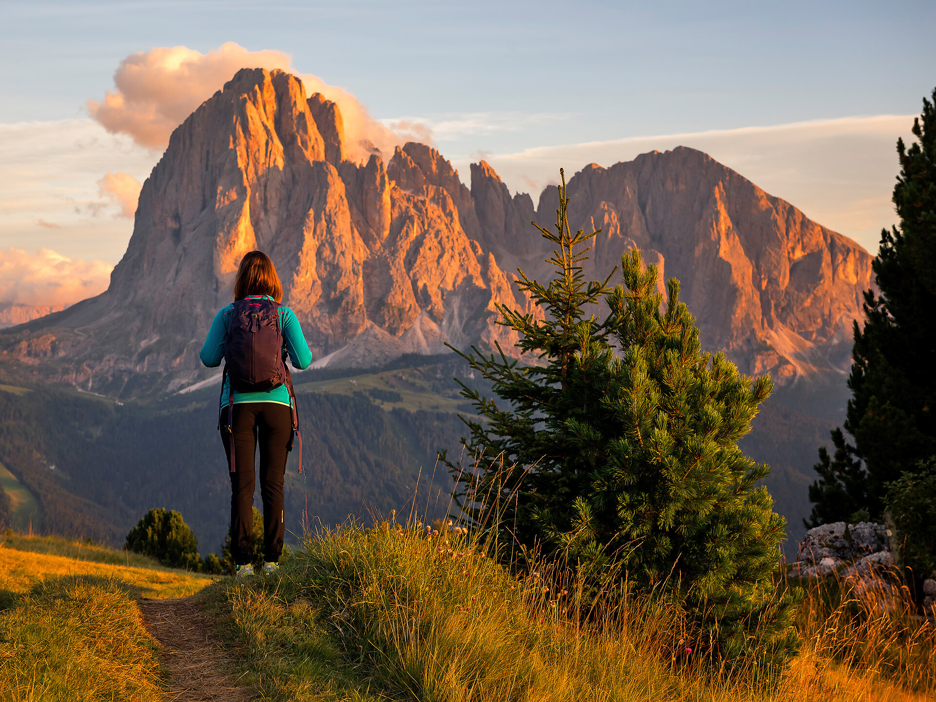 Il rosseggiare delle vette - Escursione al tramonto al Sëurasas Santa Cristina Val Gardena 1 suedtirol.info