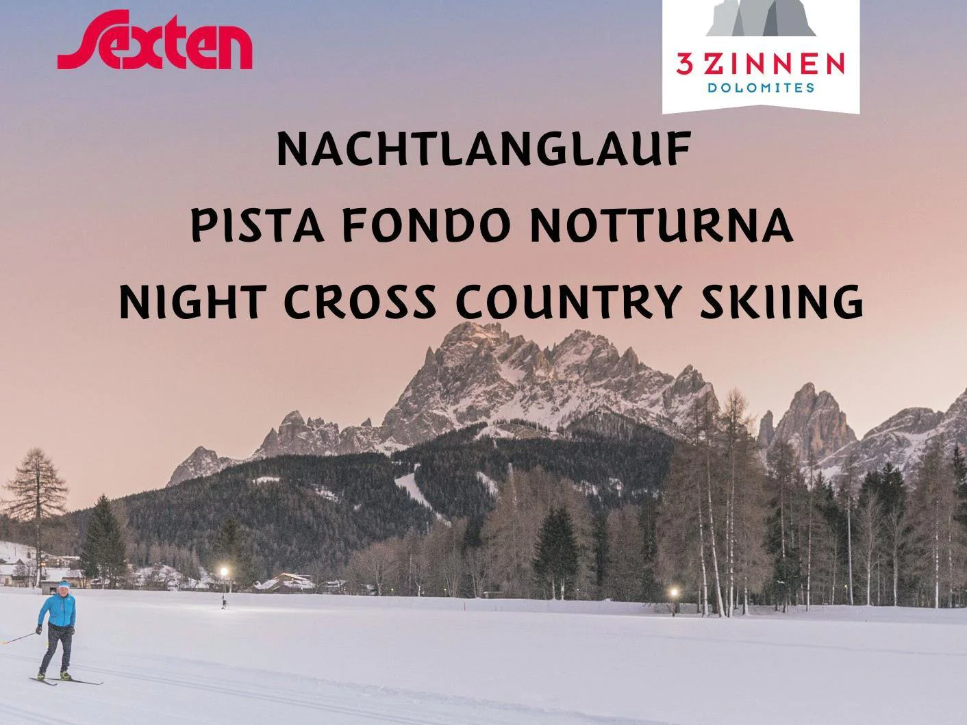 Night Slope - Cross country skiing in Sesto Sexten/Sesto 1 suedtirol.info