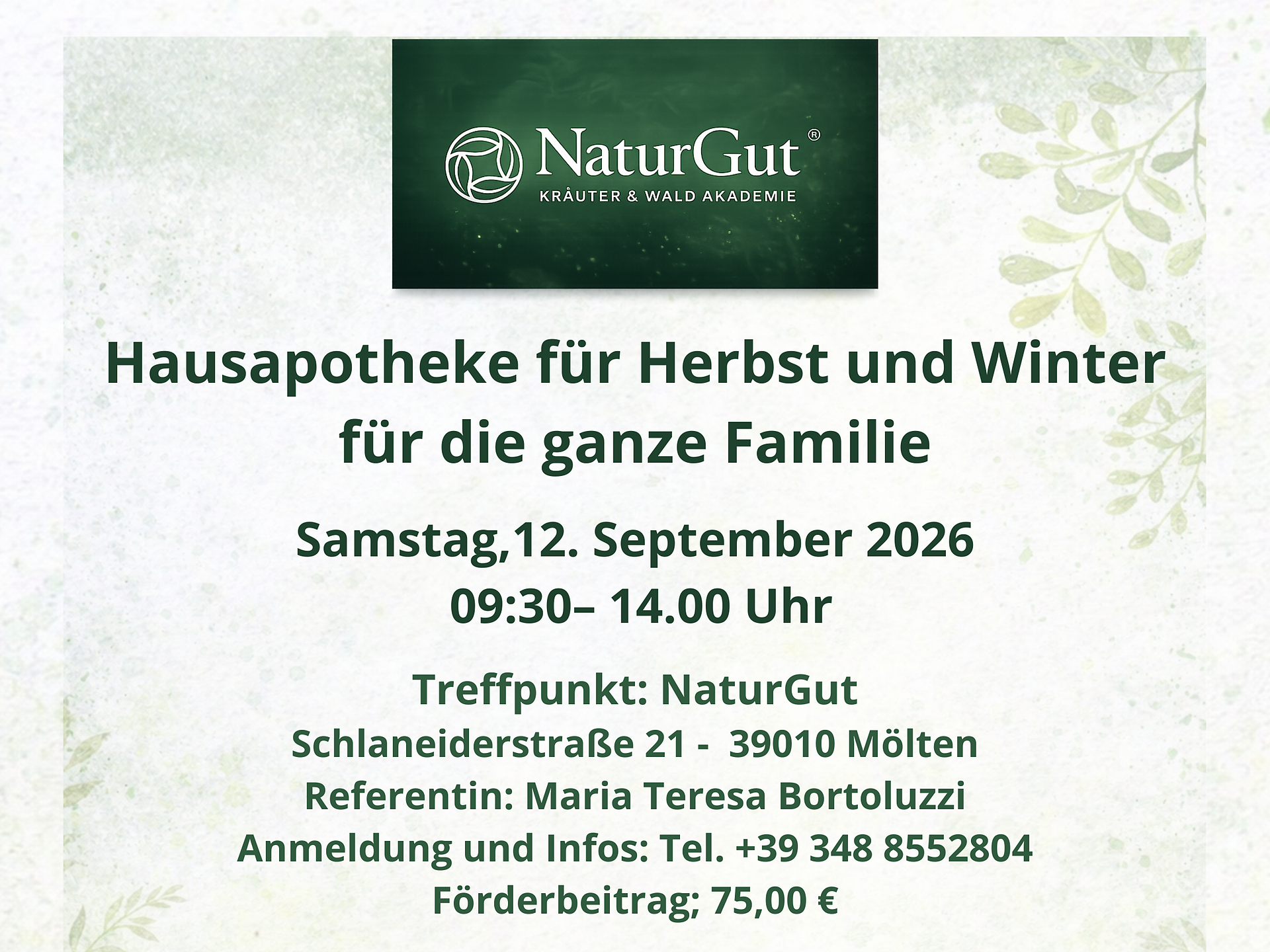 NaturGut - Farmacia domestica per l'autunno e l'inverno per tutta la famiglia - Bolzano e dintorni - #1 - suedtirol.info