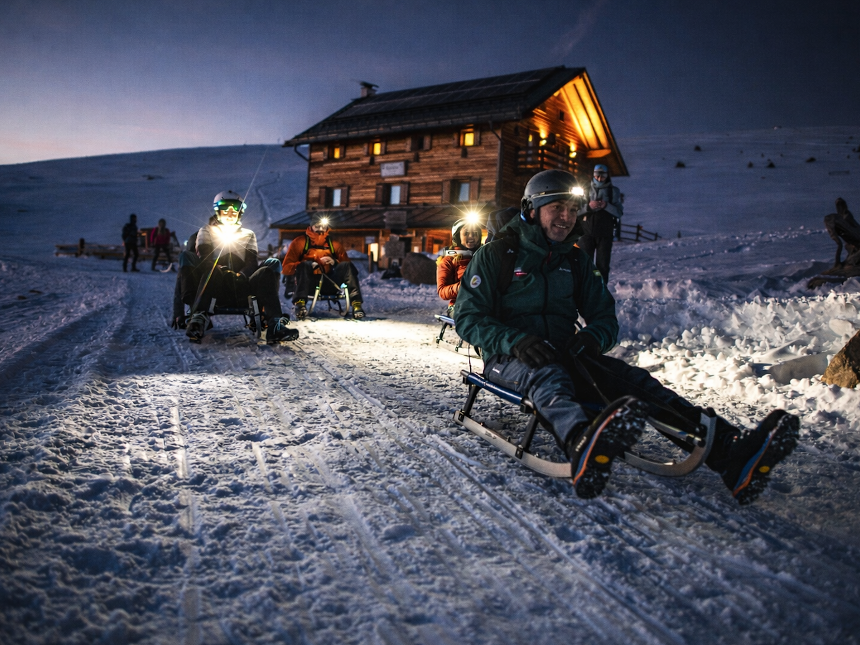 Slittata notturna con cena in baita - Regione dolomitica Val Gardena - #1 - suedtirol.info