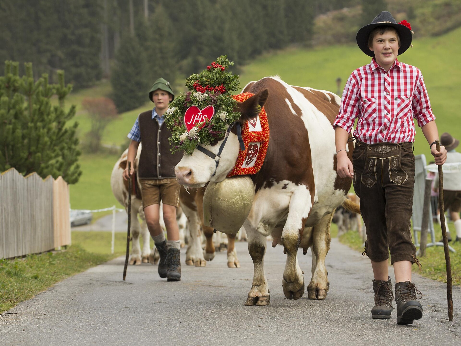 Obotola Kirschta mit originalem Almabtrieb im Gsiesertal Gsies 1 suedtirol.info
