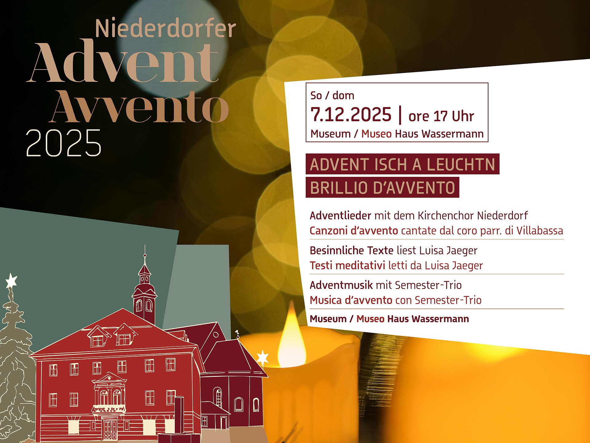 `Avvento a Villabassa`- Brillio d´avvento 07.12.2025 - Regione dolomitica 3 Cime - #1 - suedtirol.info