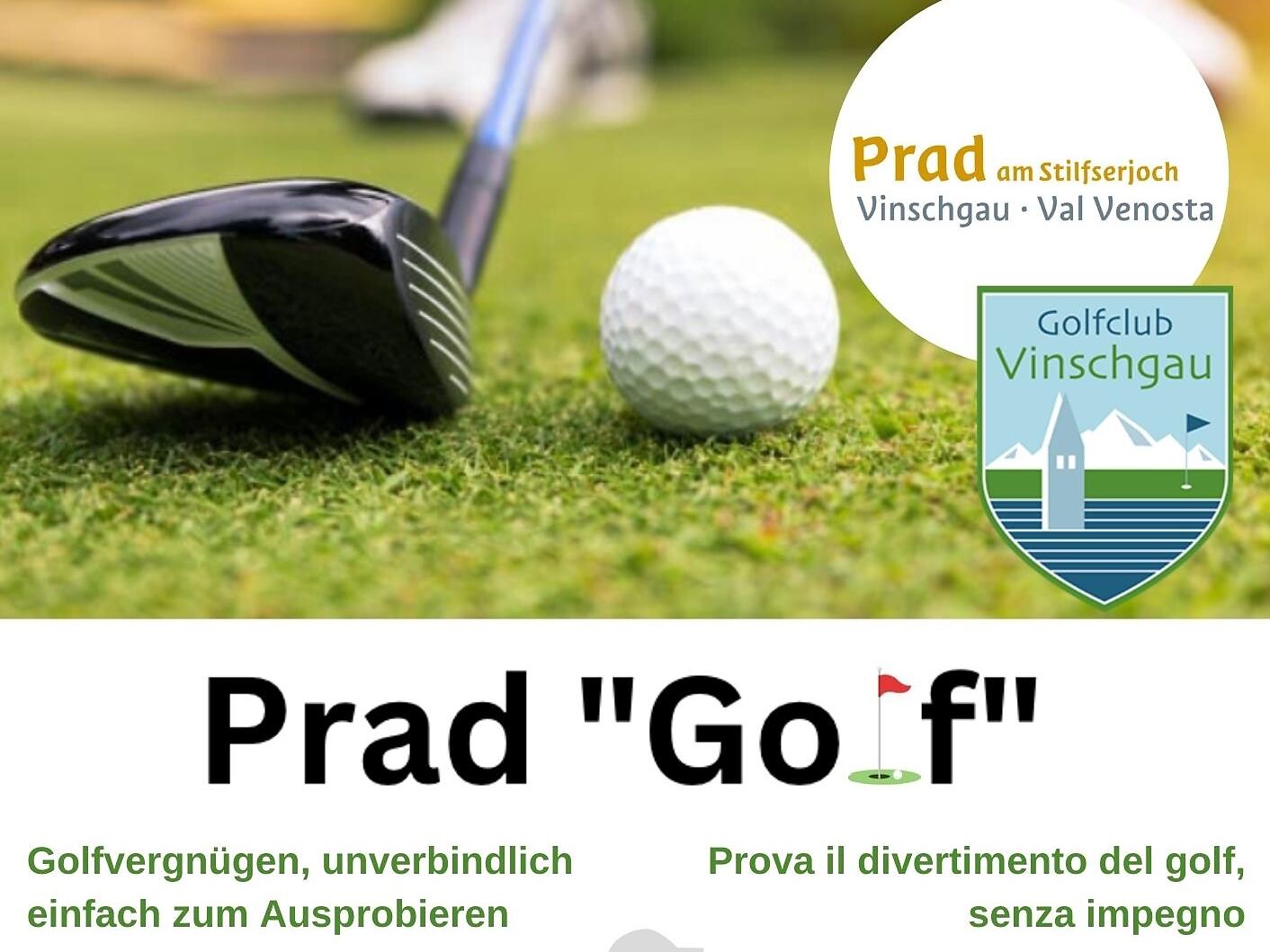 "Prova il golf" Iniziare a conoscere il piacere del golf - senza impegno - Val Venosta - #1 - suedtirol.info