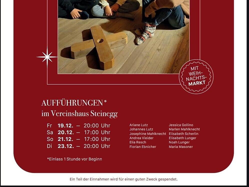 "Weihnachten ohne Weihnachtsbaum" - Theater in Steinegg - Dolomitenregion Eggental - #2 - suedtirol.info