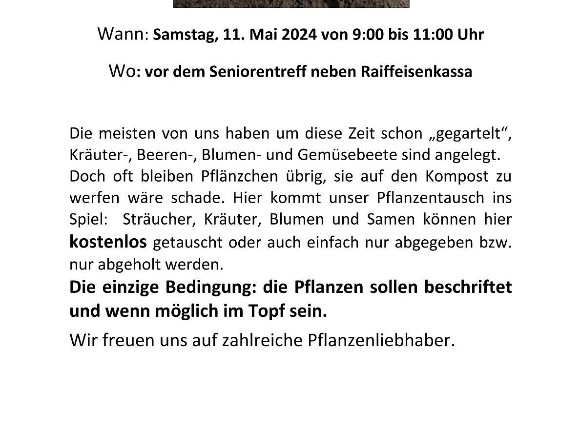 Plant swap market - Bolzano/Bozen and environs - #2 - suedtirol.info