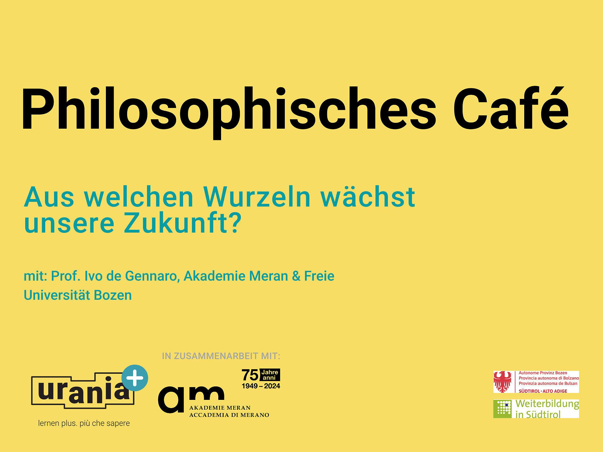 Philosophisches Café: Aus welchen Wurzeln wächst unsere Zukunft? - Meran und Umgebung - #1 - suedtirol.info