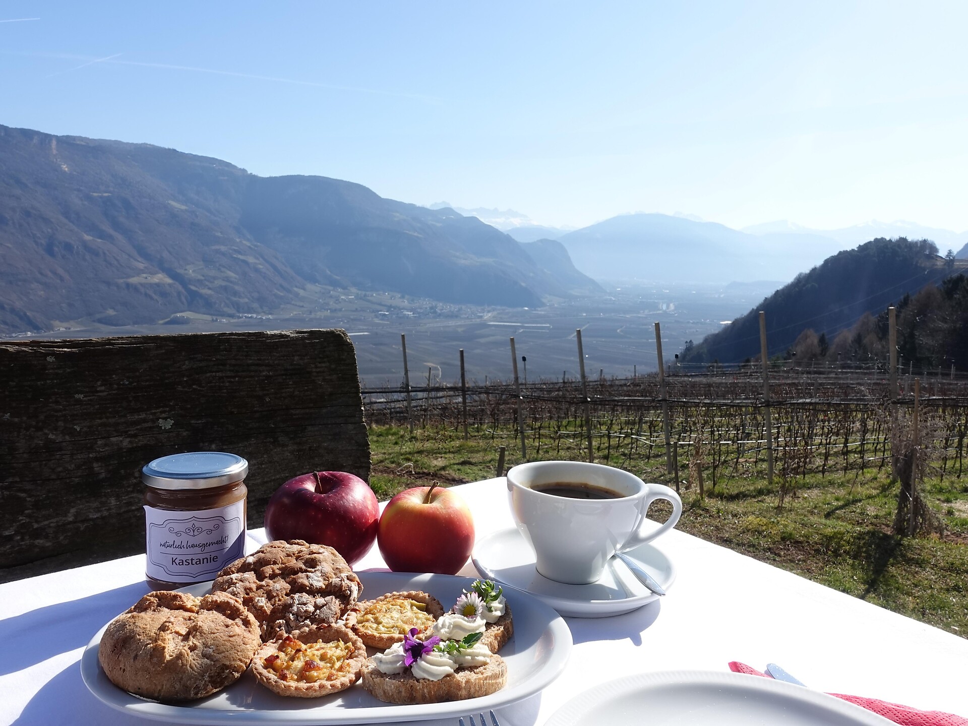 Panoramafrühstück am Großkemathof (TESANA) Tisens 1 suedtirol.info