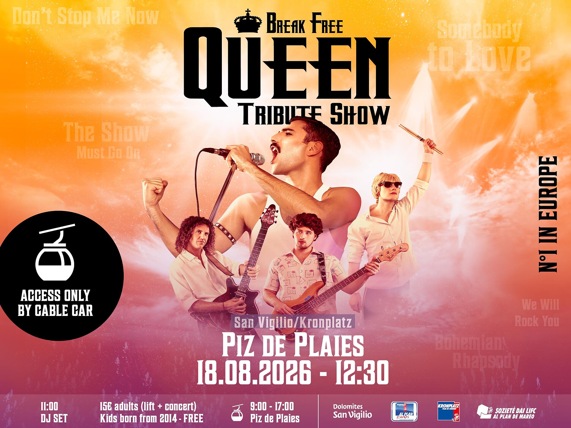 Queen Tribute Show - Dolomites Region Kronplatz/Plan de Corones - #1 - suedtirol.info
