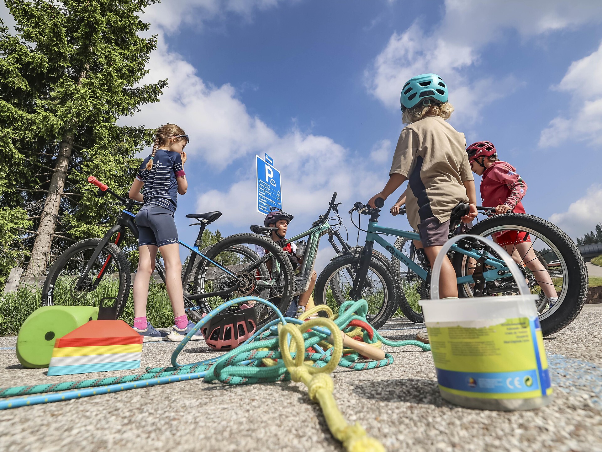Rosadira Bike Kids - Bike skills course. Build it yourself and try it out - Dolomites Region Eggental - #1 - suedtirol.info