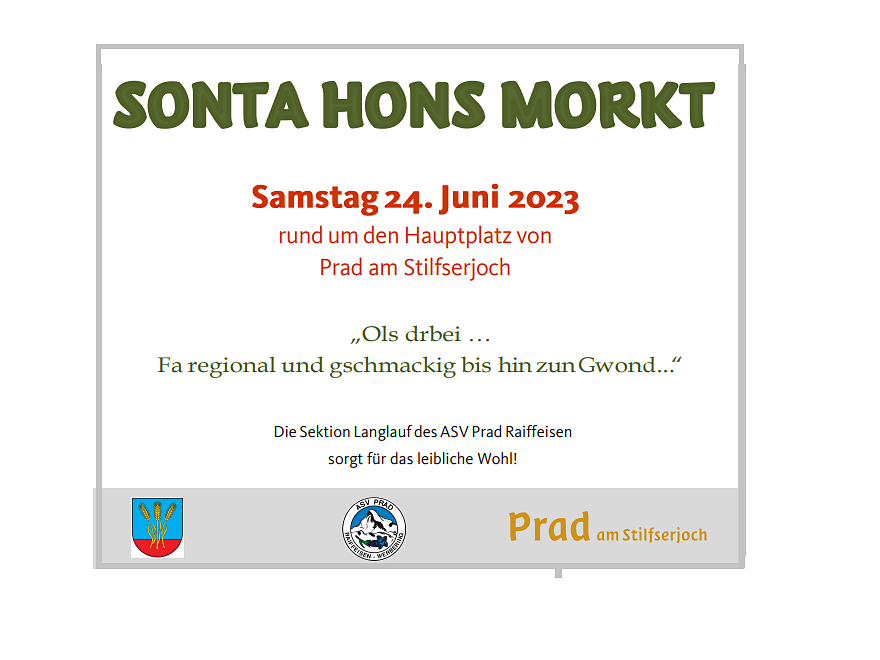 Traditionale mercato "Sonnta-Hons-Morkt" in Prad Prad am Stilfser Joch/Prato allo Stelvio 2 suedtirol.info