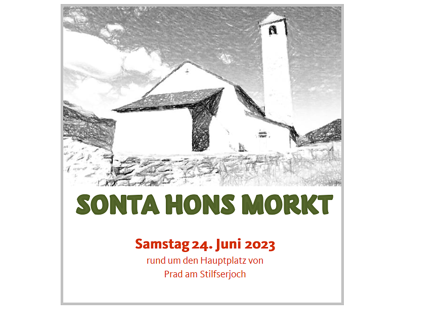 Traditionale mercato "Sonnta-Hons-Morkt" in Prad Prad am Stilfser Joch/Prato allo Stelvio 1 suedtirol.info