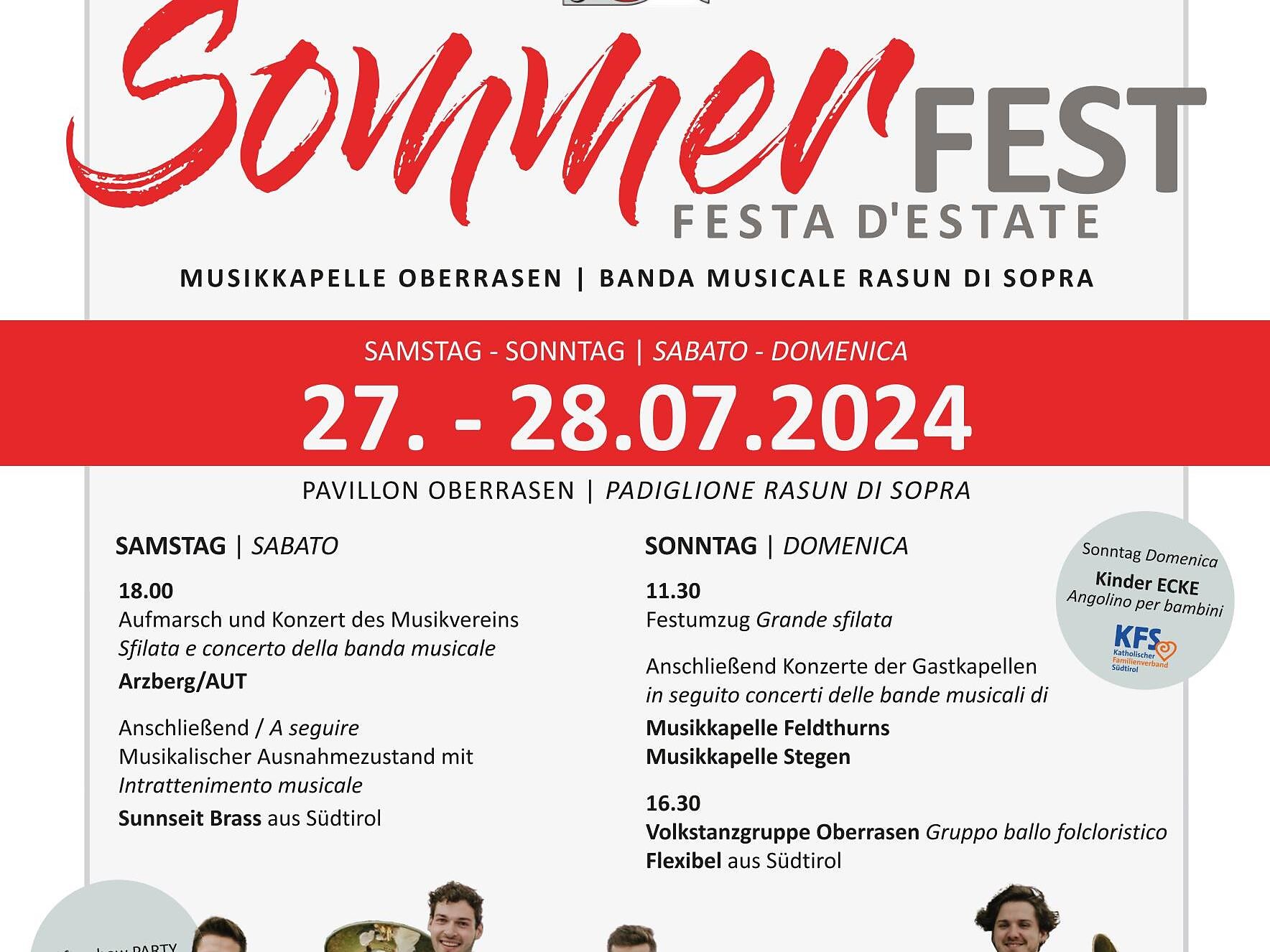 Summer festival of the music band Oberrasen Rasen-Antholz/Rasun Anterselva 2 suedtirol.info