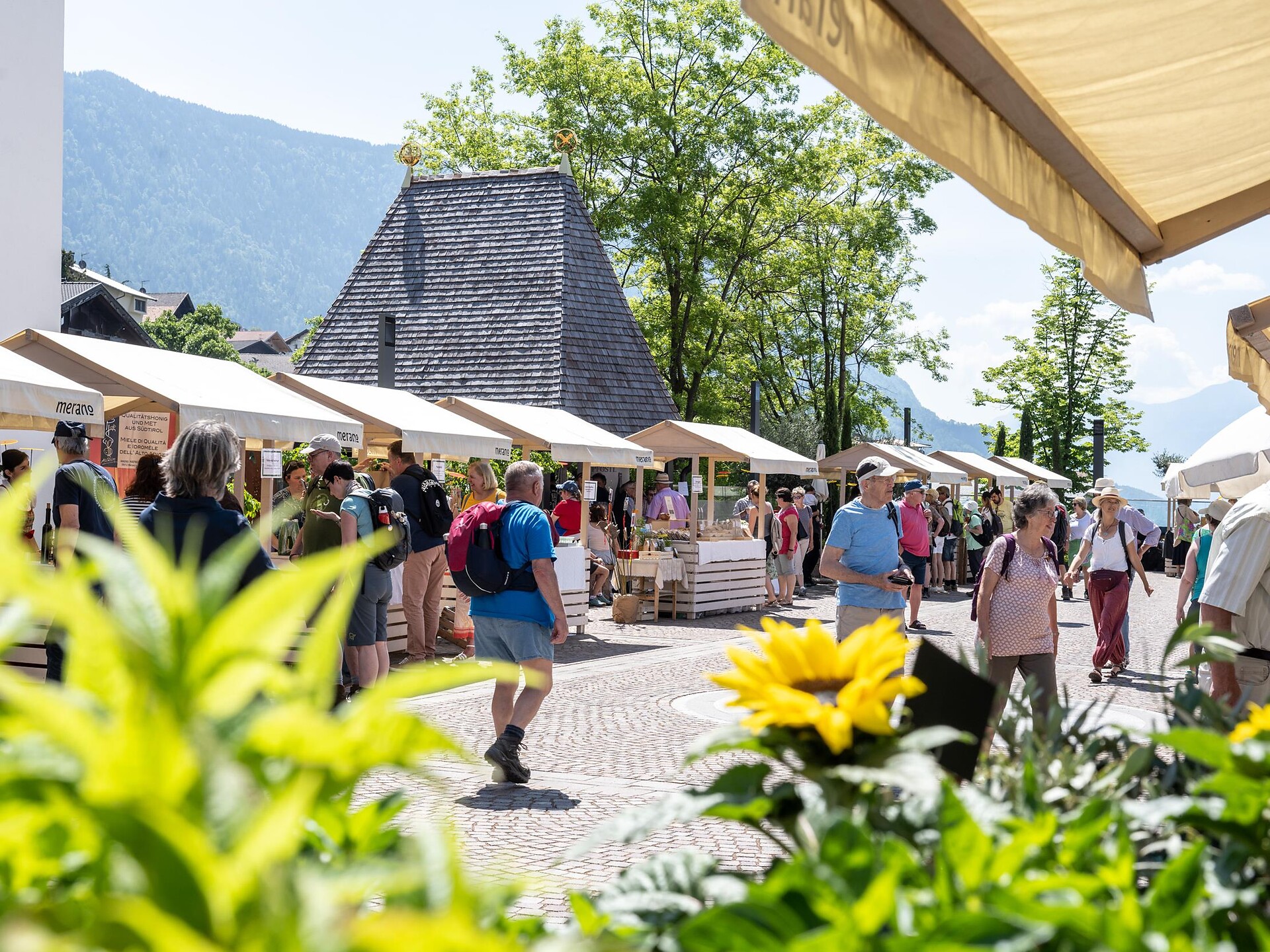 Mercatino di Scena/Schenna in Piazza Raiffeisen Scena 1 suedtirol.info