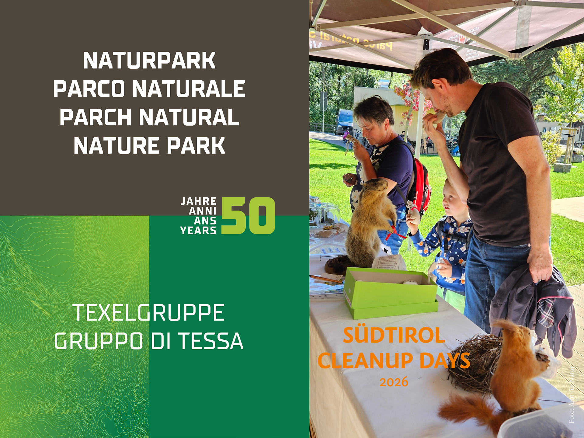 Südtirol CleanUP Days 2026 - Infostand vor dem Naturparkhaus Texelgruppe - Meran und Umgebung - #3 - suedtirol.info