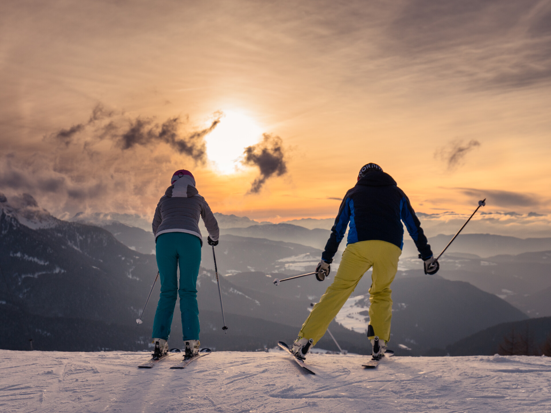 Sunset Skiing Aperitivo alla Laurins Lounge Carezza - Regione dolomitica Val d'Ega - #2 - suedtirol.info