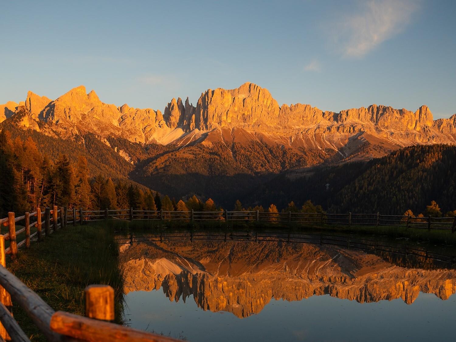 Escursione al tramonto al laghetto Wuhn con merenda altoatesina Tires al Catinaccio 1 suedtirol.info