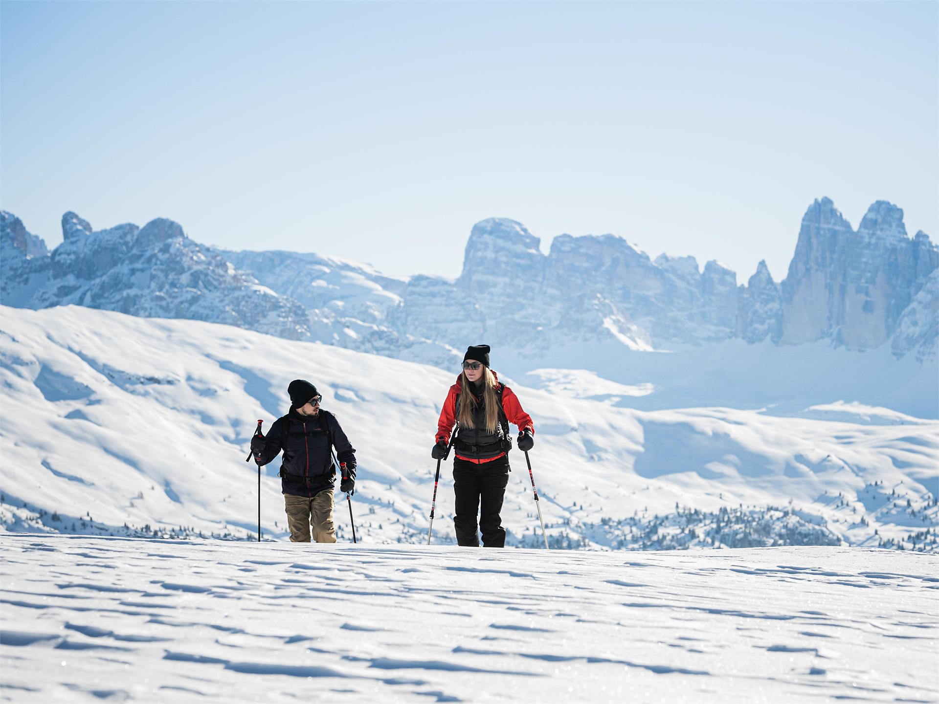 Snowshoe hike Prato Piazza - Monte Specie with view of the Three Peaks - Dolomites Region 3 Zinnen - #1 - suedtirol.info