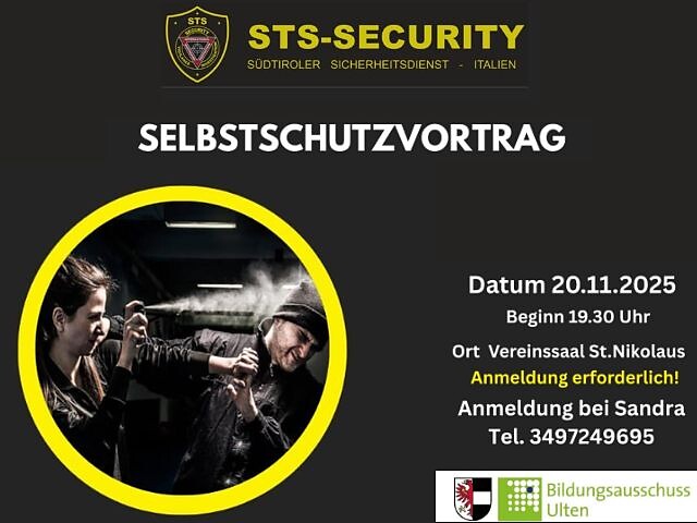 Selbstschutzvortrag - Meran und Umgebung - #1 - suedtirol.info