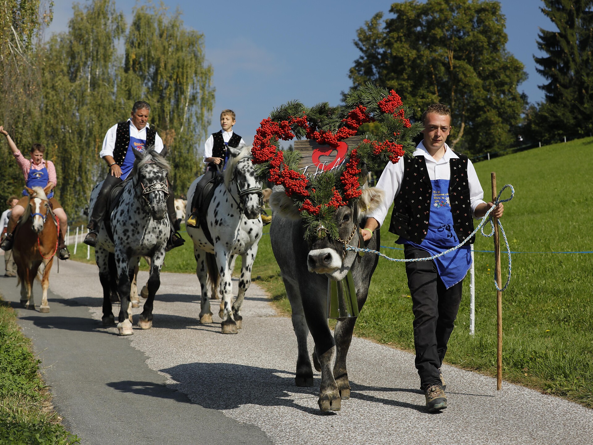 Traditioneller Völser Almabtrieb mit anschließendem Festbetrieb Völs am Schlern 2 suedtirol.info