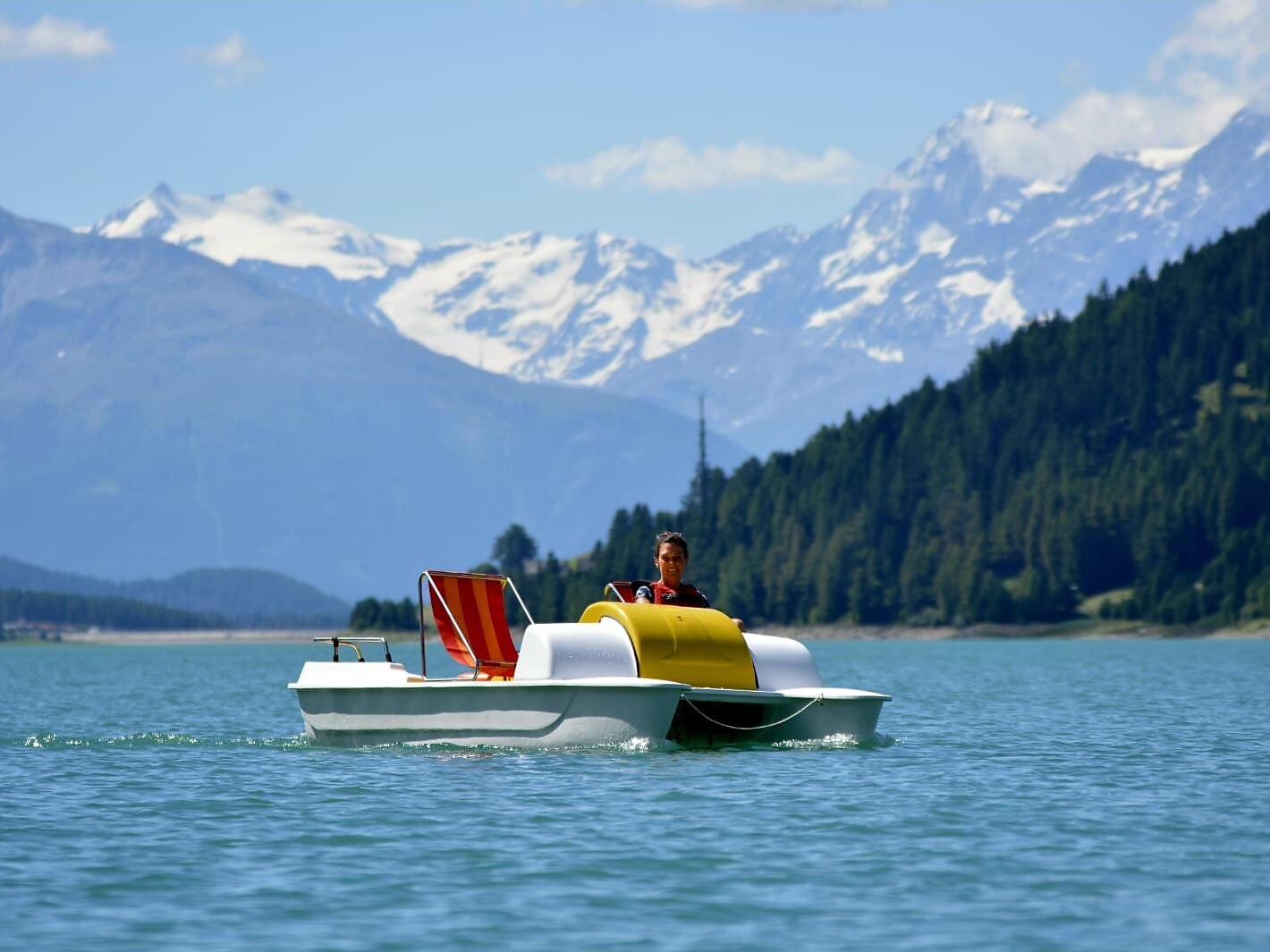 Tretbootverleih auf dem Reschensee - Vinschgau - #2 - suedtirol.info
