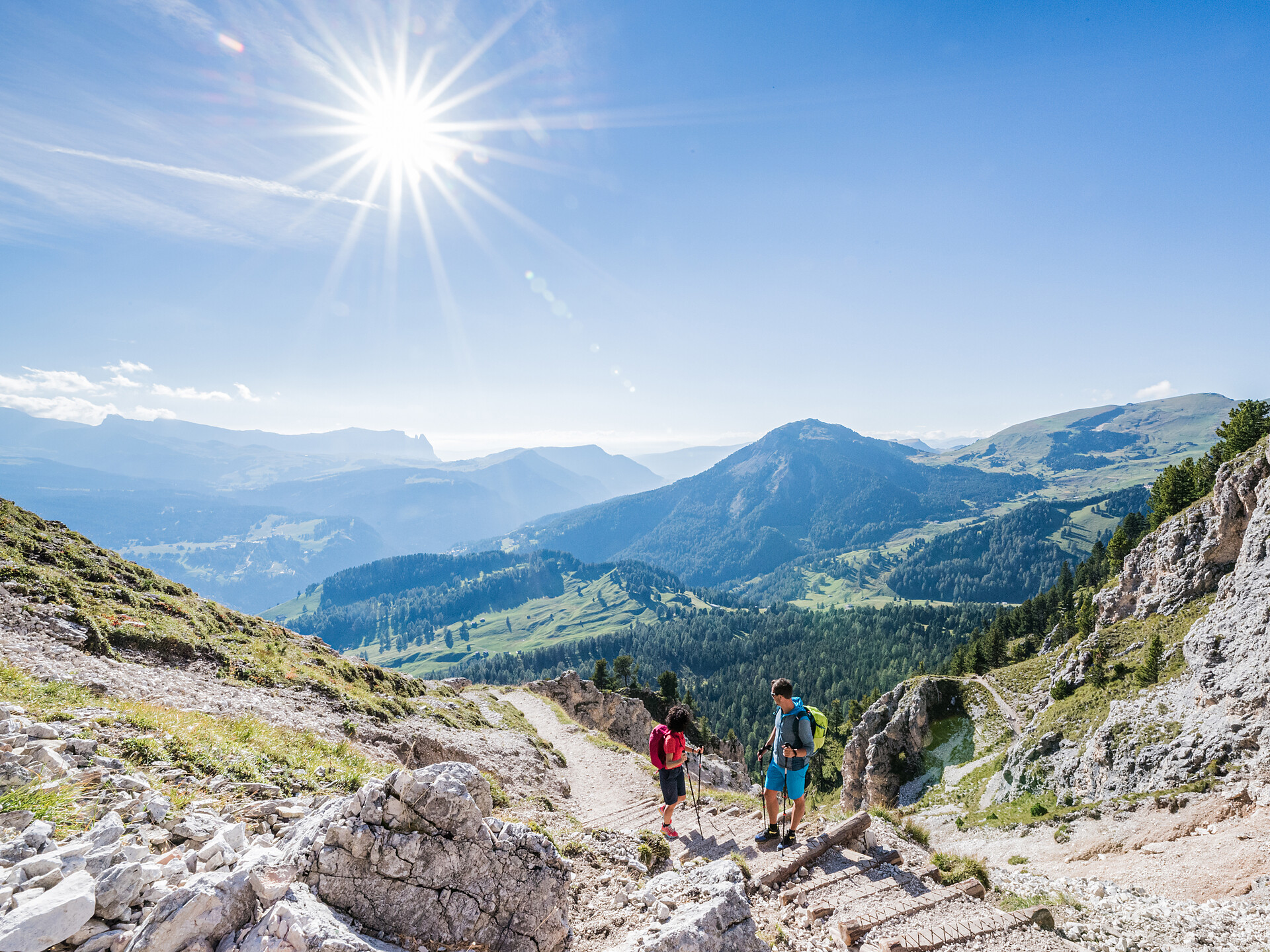 Über die Piza-Scharte zu der Felsenbrücke auf Stevia: Naturpark Puez-Geisler Wolkenstein 2 suedtirol.info