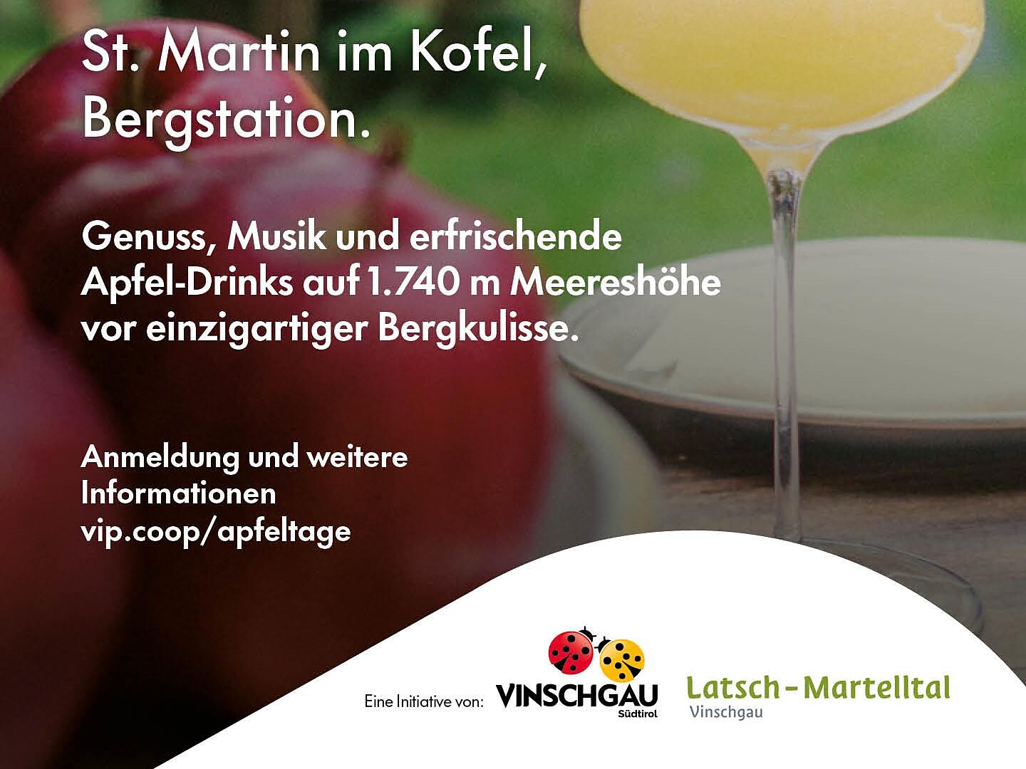 Vinschger Apfeltage: APFEL-Aperitivo - Vinschgau/Val Venosta - #3 - suedtirol.info