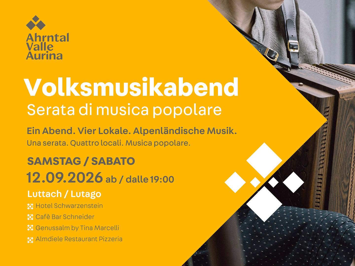 Traditional Folk Music Evening in Luttach - Ahrntal/Valle Aurina - #1 - suedtirol.info