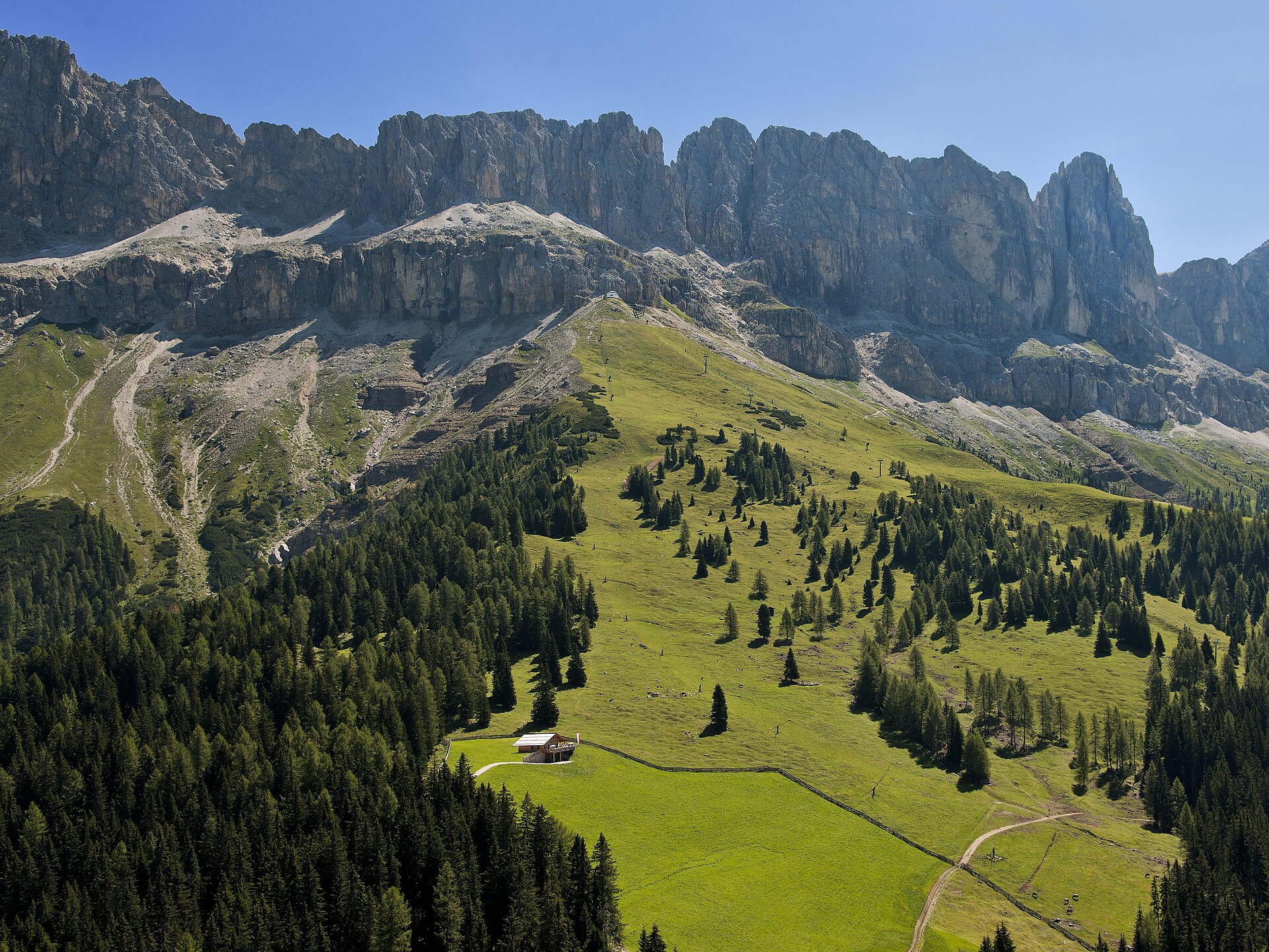 Wanderung über die Almhütte Messnerjoch zur Haniger Schwaige - Dolomitenregion Eggental - #1 - suedtirol.info