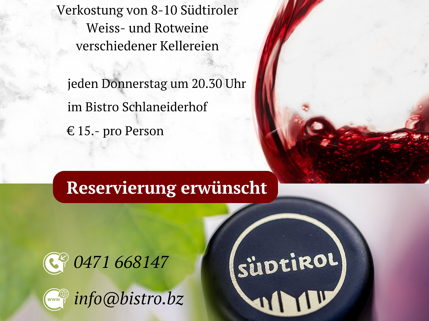 Wein Verkostung mit Sommelier Markus - Bozen und Umgebung - #2 - suedtirol.info