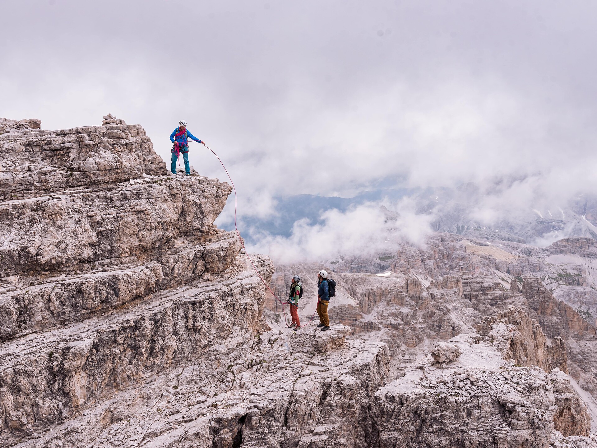 On Große Zinne peak with the Mountain Guides