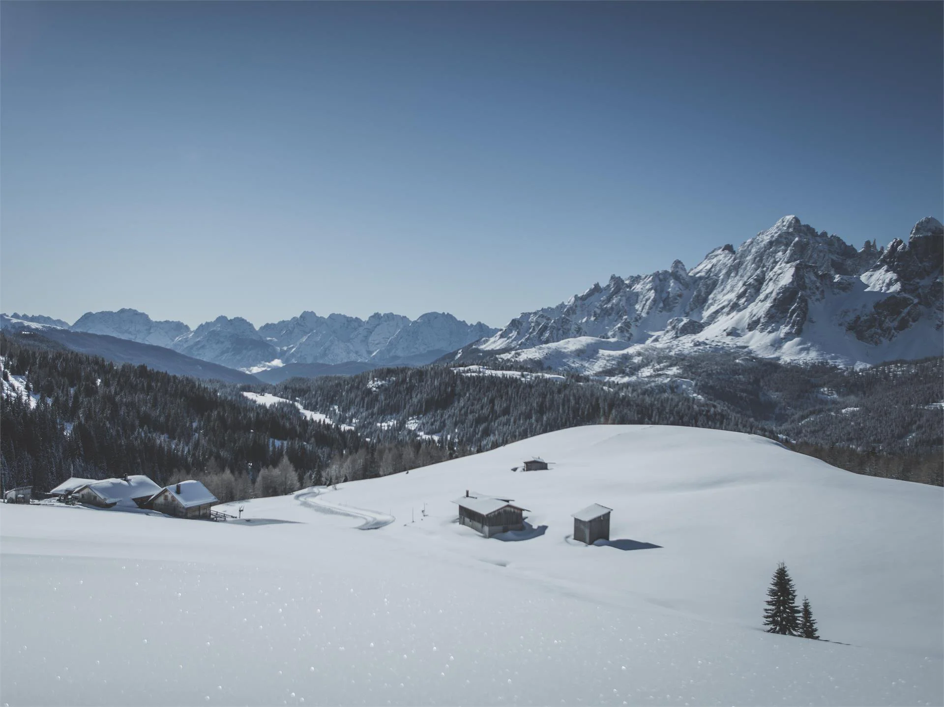 Stazione Stiergarten - Malga Klammbach - Malga Nemes - Passo Monte Croce - Skibus Signaue Sesto 1 suedtirol.info