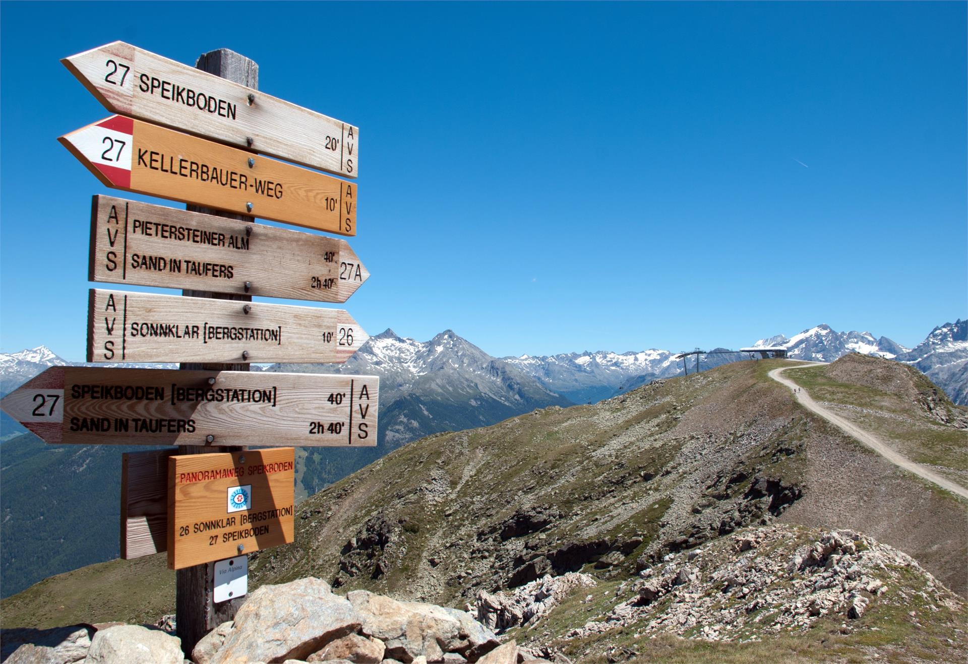 Daimerweg – Kellerbauerweg – Mühlwalder Jöchl – Weizgruber Alm – Mühlwald (Pietersteiner Alm) – Mühlen in Taufers Sand in Taufers 5 suedtirol.info